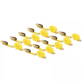 10 räikällistä kuormaliinaa – kuormansidonta – 6 m (5,7 m nauhan pää + 0,3 m kiristinpää)