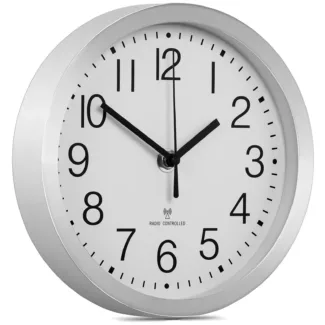 Seinäkello – radiokello – Ø 20,5 cm – leveä kehys