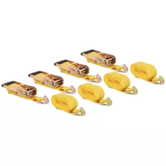 4 räikällistä kuormaliinaa – kuormansidonta – 4 m (3,5 m nauhan pää + 0,5 m kiristinpää) – leveä kahva