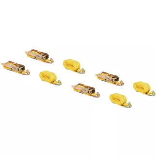 4 räikällistä kuormaliinaa – kuormansidonta – 4 m (3,5 m nauhan pää + 0,5 m kiristinpää)