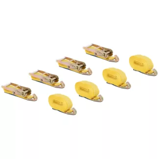 4 räikällistä kuormaliinaa – kuormansidonta – 6 m (5,5 m nauhan pää + 0,5 m kiristinpää)