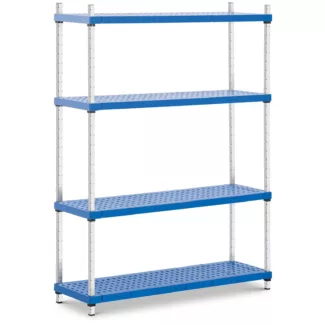 4-tasoinen varastohylly – 121 x 37 x 160 cm – 160 kg