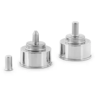 Alkoholilamppu – 2 kappaletta – 0,2 L – polttoaika: 1,5 – 2 h – ruostumaton teräs – sydän ja kansi