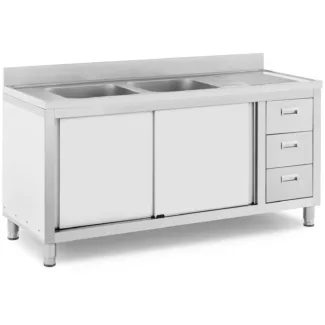 Allaskaappi – 2 allasta – Royal Catering – ruostumaton teräs – 400 x 400 x 300 mm