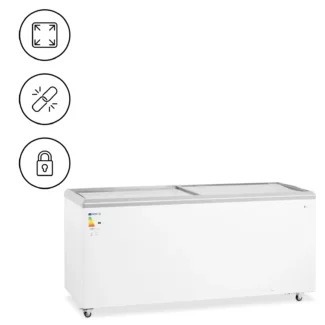 Arkkupakastin – 550 l – lasiovet – lukittava – Royal Catering