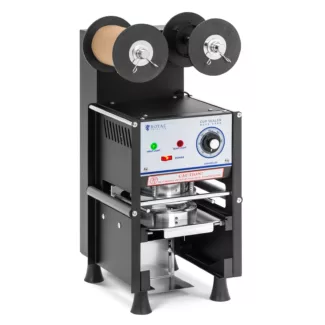 Automaattinen kuppien sulkemiskone – 500 kuppia/h – Ø 95/90 mm – korkeus maks. 180 mm – Royal Catering