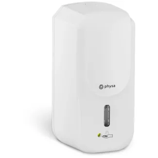 Automaattinen saippua-annostelija – desinfiointiaineelle – 1 l – seinäkiinnitys – lukittava – valkoinen