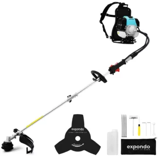 Bensiinikäyttöinen raivaussaha + ruohotrimmeri – selkäkiinnitys