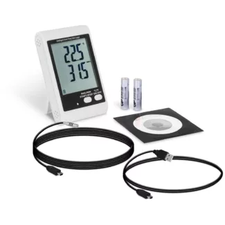 Dataloggeri – lämpötila + kosteus – LCD – (-40)…+125 °C – 0 – 100 % RH – ulkoinen anturi