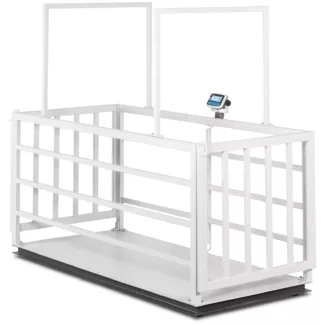 Eläinvaaka – varmennettu – 500 g (0 – 1 500 kg) / 1 kg (1 500 – 3 000 kg) – eläinystävällinen häkki – LCD