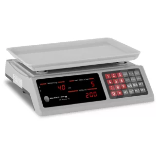 Hinnoitteluvaaka- 40 kg / 2 g – 33,7 x 23,1 x 0,6 cm