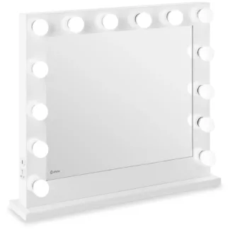 Hollywood-meikkipeili – valkoinen – 14 LEDiä – kulmikas Hollywood-meikkipeili – valkoinen – 14 LEDiä – kulmikas