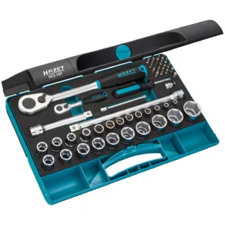 Hylsyavainsarja – hienohampainen vaihtoräikkä, nelikanta 6,3 mm (1/4”) / nelikanta 12,5 mm (1/2”) – 48 osaa Hylsyavainsarja – hienohampainen vaihtoräikkä, nelikanta 6,3 mm (1/4”) / nelikanta 12,5 mm (1/2”) – 48 osaa