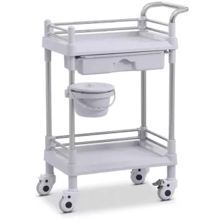 Instrumenttivaunu – 2 mitoiltaan 43 x 30 x 14 cm tasoa – 1 vetolaatikko – 20 kg