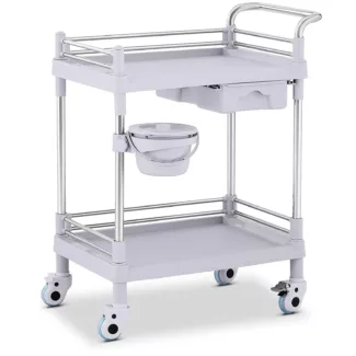 Instrumenttivaunu – 2 mitoiltaan 54 x 38 x 14 cm tasoa – 1 vetolaatikko – 20 kg