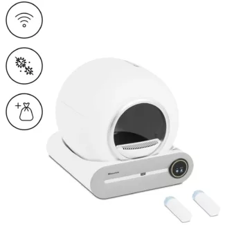 Itsepuhdistuva kissanvessa – ohjattavissa sovelluksella – Ø 25 cm – plasmasteriloitava