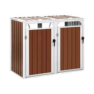 Jäteastiasuoja – 2 x 240 l – ruskea