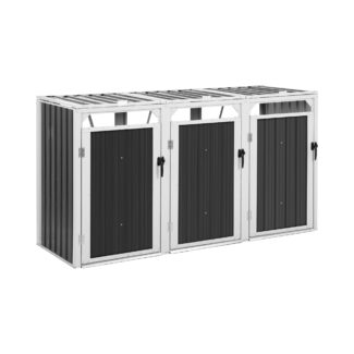 Jäteastiasuoja – 3 x 240 l – harmaa