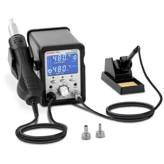 Juotosasema – SMD Rework Station – LCD – juotoskolvilla 102 W ja kuumailmajuottimella 750 W