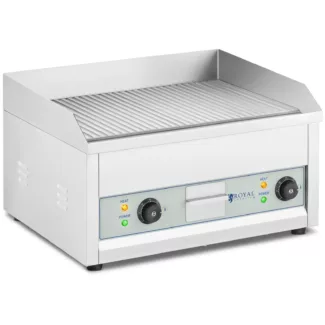 Kaksiosainen paistotaso – sähkökäyttöinen – 600 x 400 mm – Royal Catering – 2 x 2,500 W
