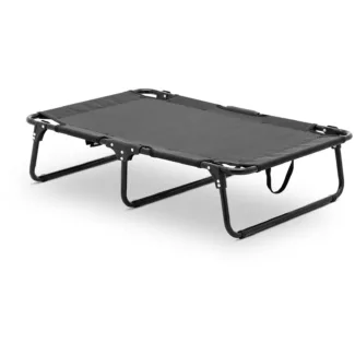 Kissan tai koiran peti – 88.5 x 60 x 22 cm – teräs / teslin-kangas – musta Kissan tai koiran peti – 88.5 x 60 x 22 cm – teräs / teslin-kangas – musta