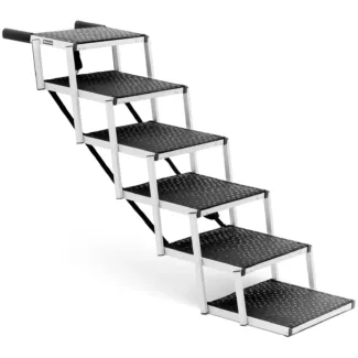 Koiran portaat – korkeus: 81 cm – 68 kg – 6 askelmaa