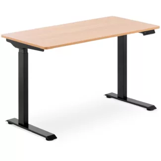 Korkeussäädettävä kirjoituspöytä – 90 W – 730 – 1 233 mm – ruskea/musta