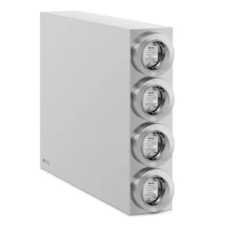 Kuppien annostelija – neliosainen – ruostumatonta terästä – kuppien halkaisija maks. 89 cm – Royal Catering