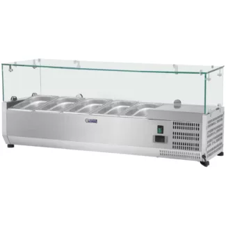 Kylmävitriini – 120 x 33 cm – lasisuojus