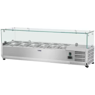 Kylmävitriini – 140 x 39 cm – lasisuojus