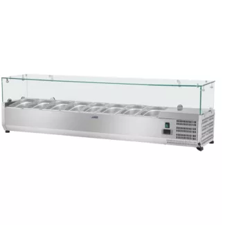 Kylmävitriini – 180 x 39 cm – lasisuojus