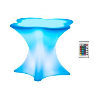 LED-pöytä – 60 x 60 x 70 cm – RGBW – akkukäyttöinen – mattavalkoinen