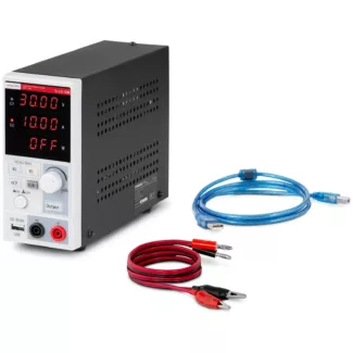 Laboratoriovirtalähde – 0 – 30 V – 0 – 10 A – 300 W – 2 muistipaikkaa