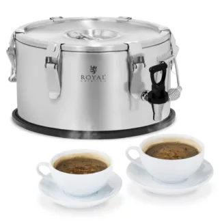 Lämpöastia – ruostumatonta terästä – 10 L – tyhjennyshana