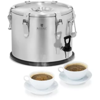 Lämpöastia – ruostumatonta terästä – 15 L – tyhjennyshana