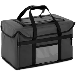 Lämpölaukku – ruoalle – 44 x 26 x 25 cm – 29 l – musta – päältä pakattava – Royal Catering