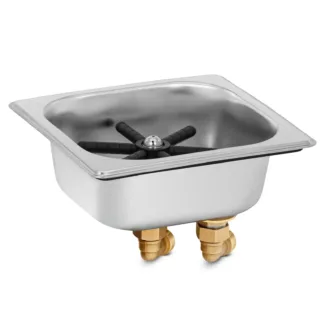 Lasisuihku – altaalla – ruostumaton teräs / PA – Royal Catering