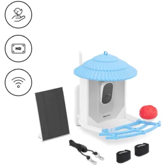 Linnunpönttö kameralla – HD – 4 MP – aurinkokenno Linnunpönttö kameralla – HD – 4 MP – aurinkokenno