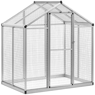 Lintuhäkki ulos – 122 x 178 x 195 cm – alumiini