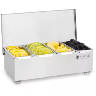 Lokerikko – ruostumatonta terästä – 4 x 450 ml