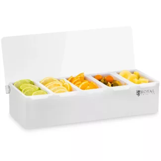 Lokerikko – ruostumatonta terästä / PP – 5 x 450 ml