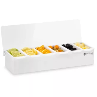 Lokerikko – ruostumatonta terästä / PP – 6 x 450 ml