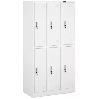 Lokerokaappi – 6 lokeroa – harmaa – epoksihartsipinnoite