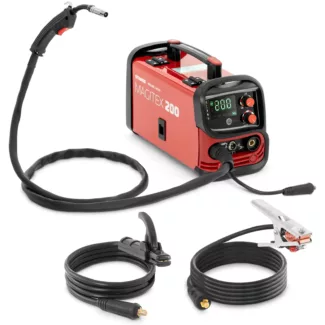 MIG/MAG-hitsauskone – 200 A – käyttösuhde 60 % – TIG Liftarc – puikkohitsaus – Flux