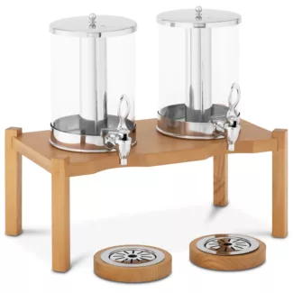 Mehuannostelija – 2 x 7 L – jäähdytysjärjestelmä – puujalusta