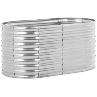 Metallinen istutuslaatikko – ovaali – 165 x 80 x 80 cm – teräs