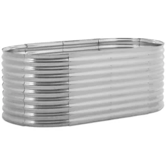 Metallinen istutuslaatikko – ovaali – 202 x 100 x 78 cm – teräs