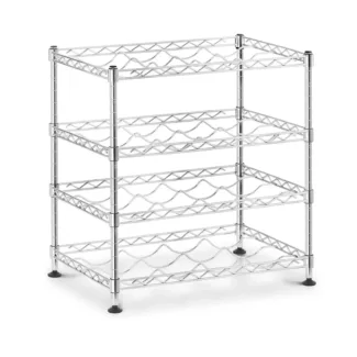 Metallinen viinipulloteline – 200 kg – hopea