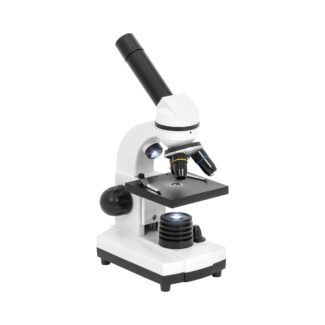 Mikroskooppi – 40-400x – monokulaari – LED – läpi- ja kohdevalo – paristot/verkkovirta-adapteri Mikroskooppi – 40-400x – monokulaari – LED – läpi- ja kohdevalo – paristot/verkkovirta-adapteri