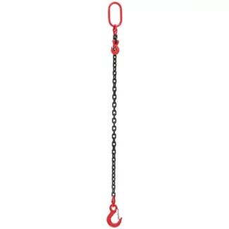 Nostoketju – 2000 kg – 1 m – musta/punainen – lyhennyskoukku